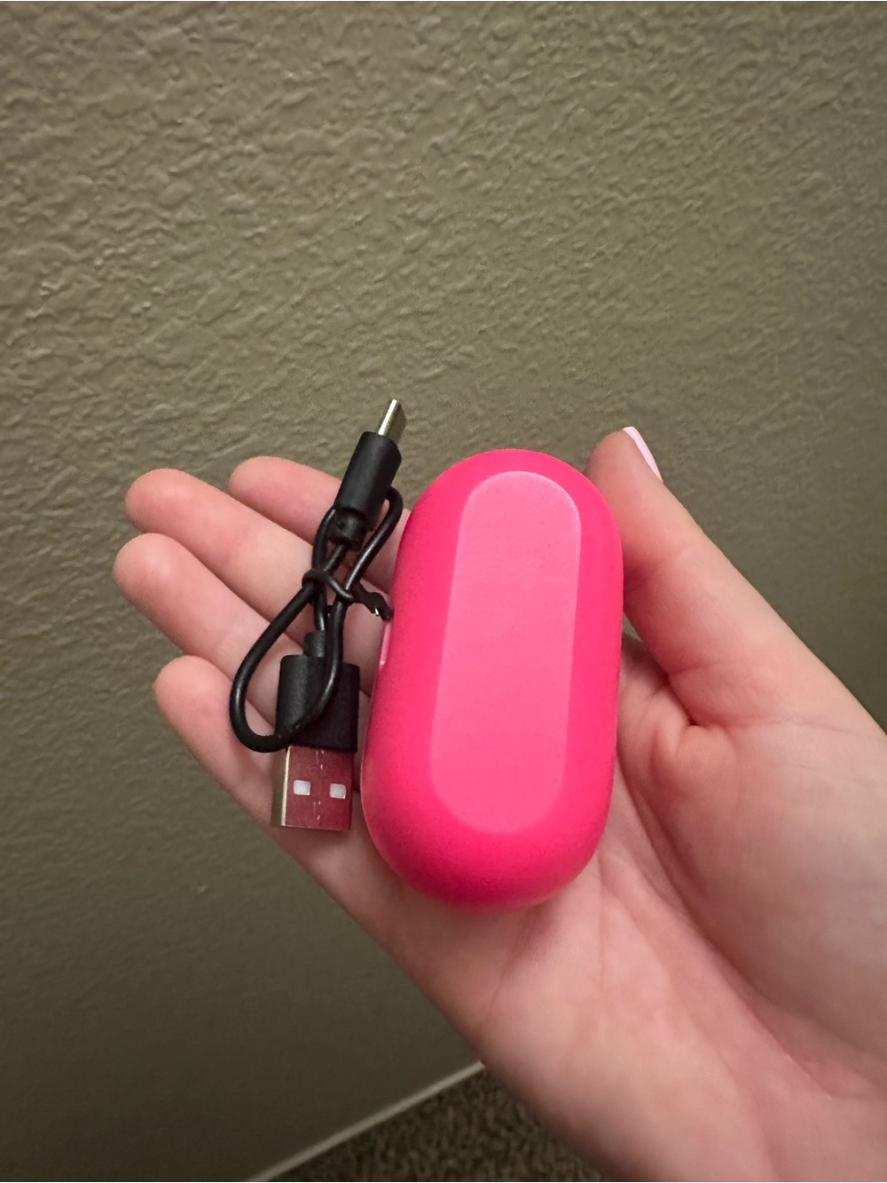 Hot Pink Wireless Earbuds with Charging Case - Picture 2 of 3